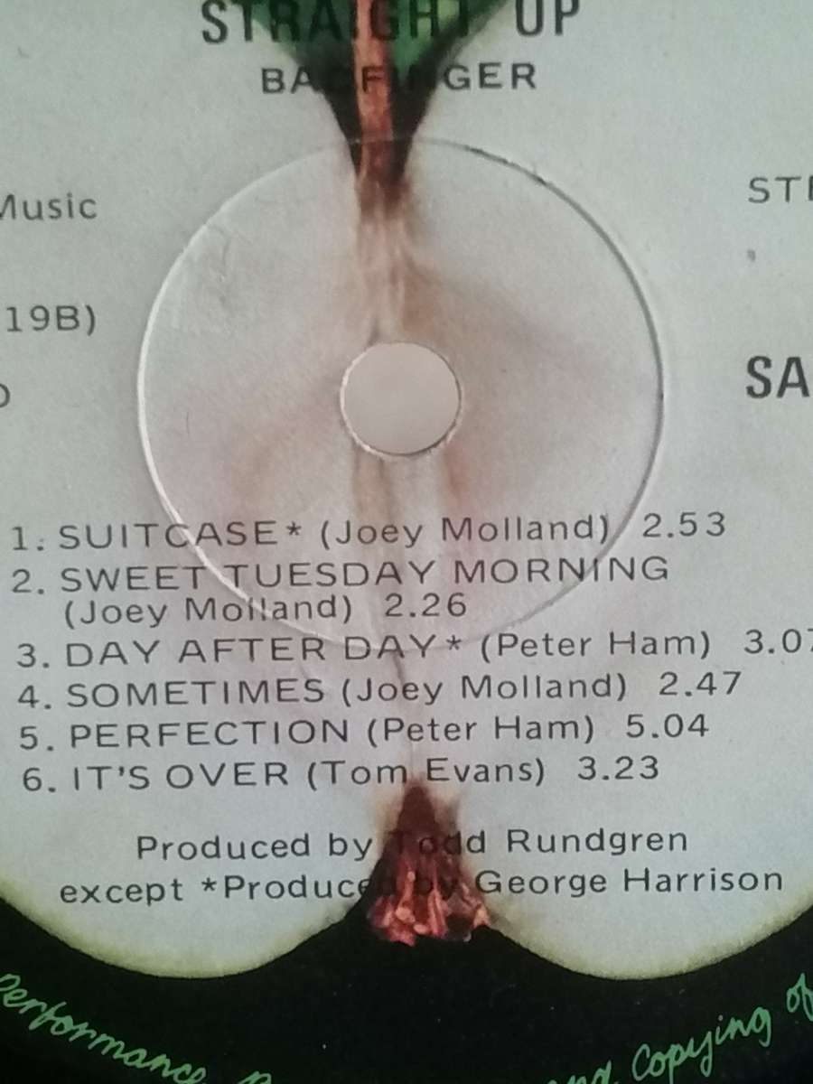 Badfinger, Straight up, vinyl in good condition.