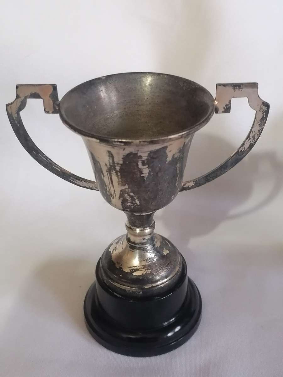 4x Vintage silver trophies, good condition, needs cleaning.