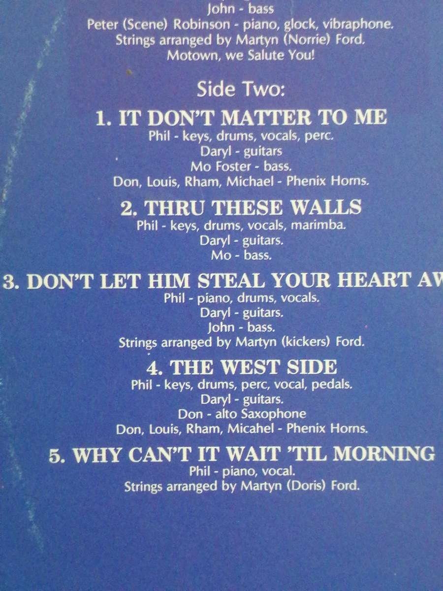 Phil Collins, Hello I must be Going, vinyl excellent.