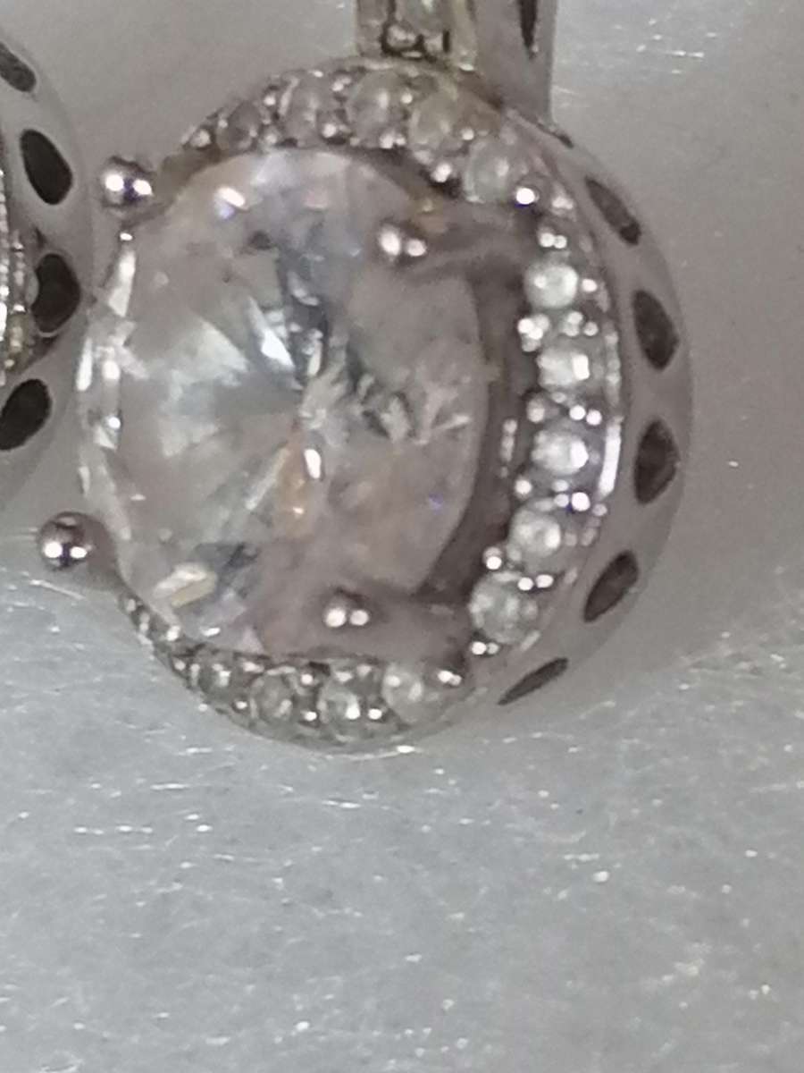 Stunning Sterling Silver Stud earring set with CZ stones.