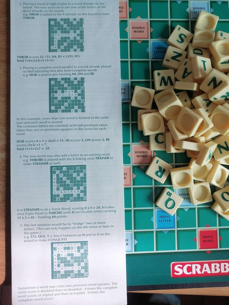 Original Scrabble board game, up to 4 players, very good condition.
