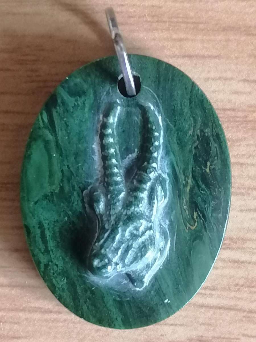Rare & Vinitage Baberton Verdite (Jade) hand carved Buck.