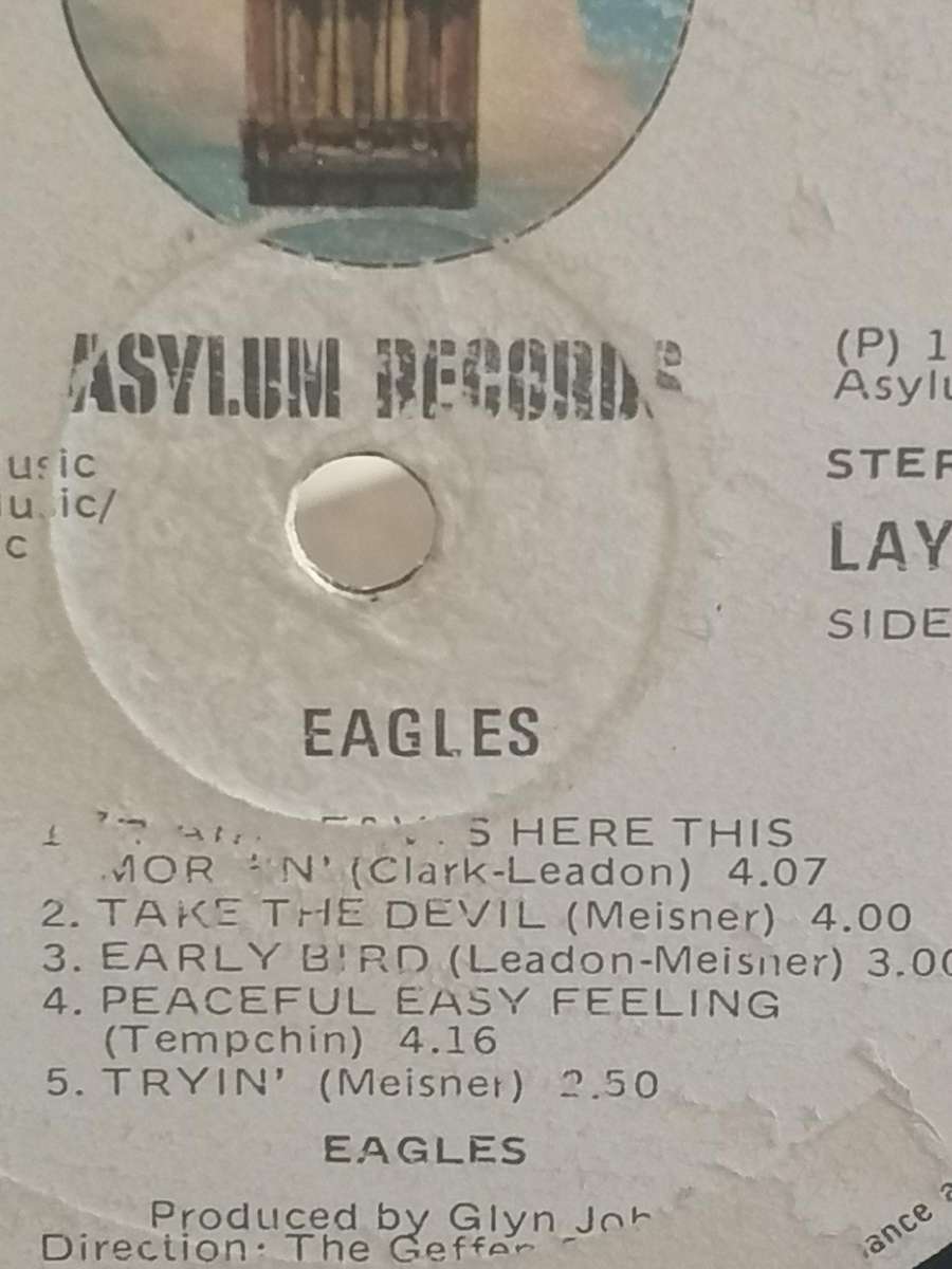 Eagles,  vinyl good.