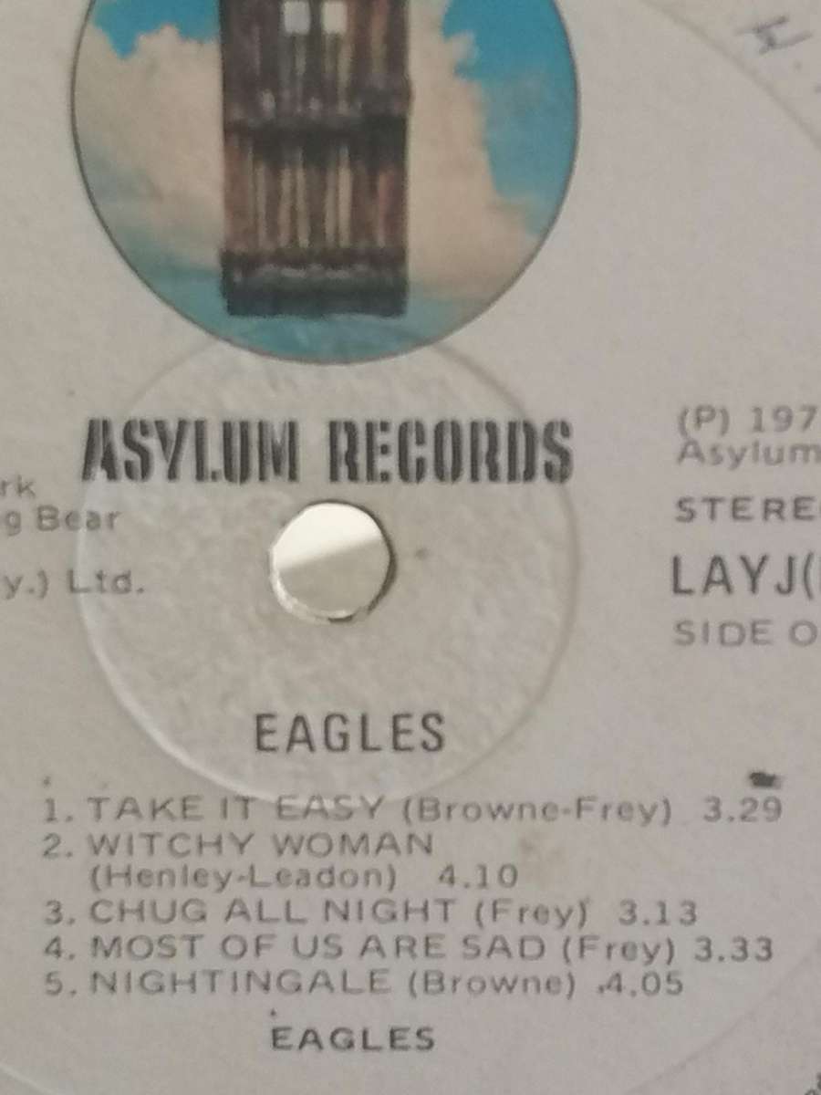 Eagles,  vinyl good.
