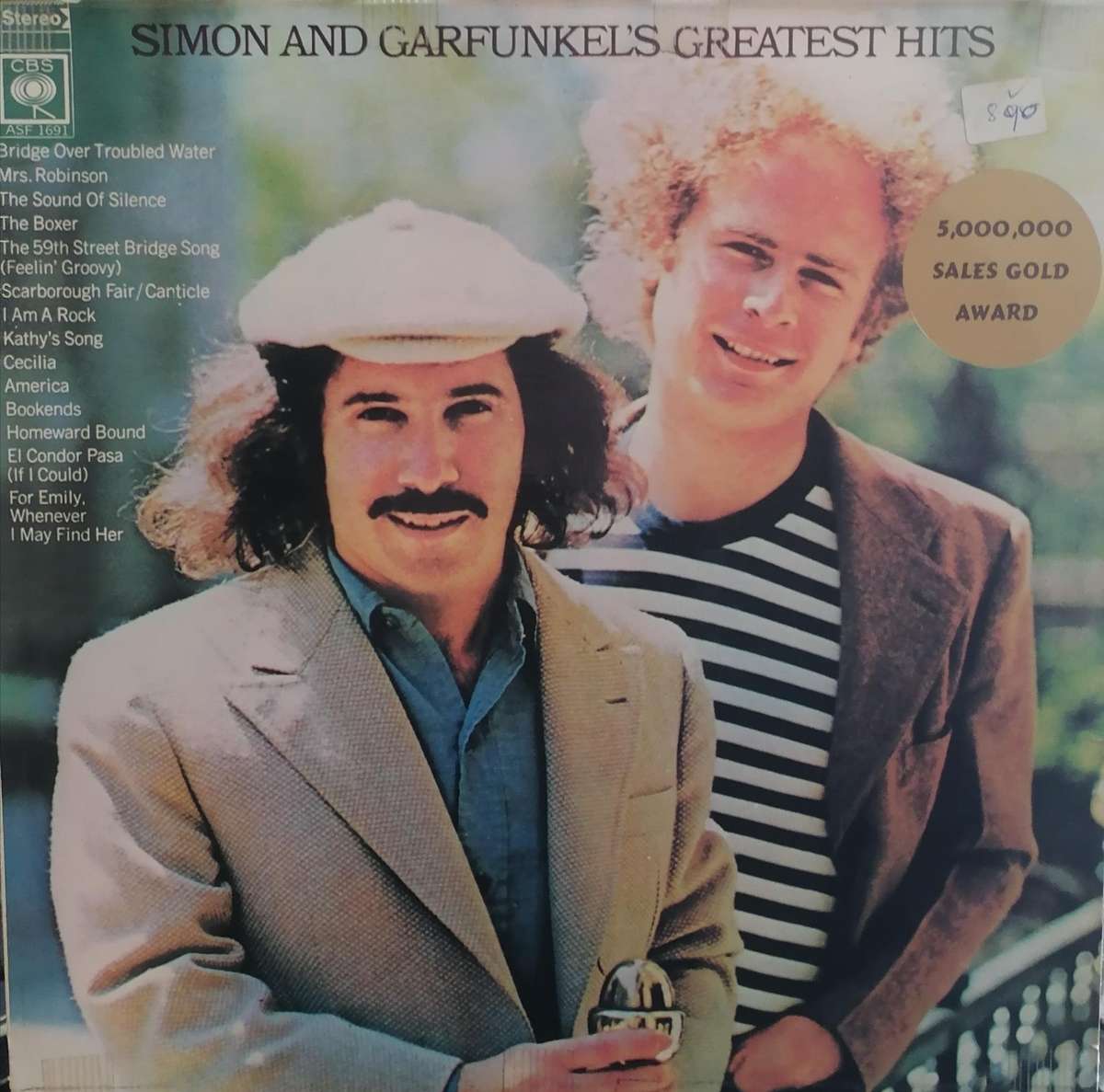 Simon and Garfunkel's greatest hits, vinyl very good.