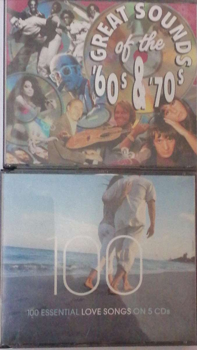 2x original CD's packs, Great sounds.. & 100 essential love songs, 10 CD's, very good condition.