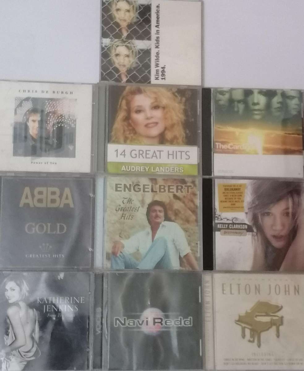 10x original CD's, good music artists,  very good condition.