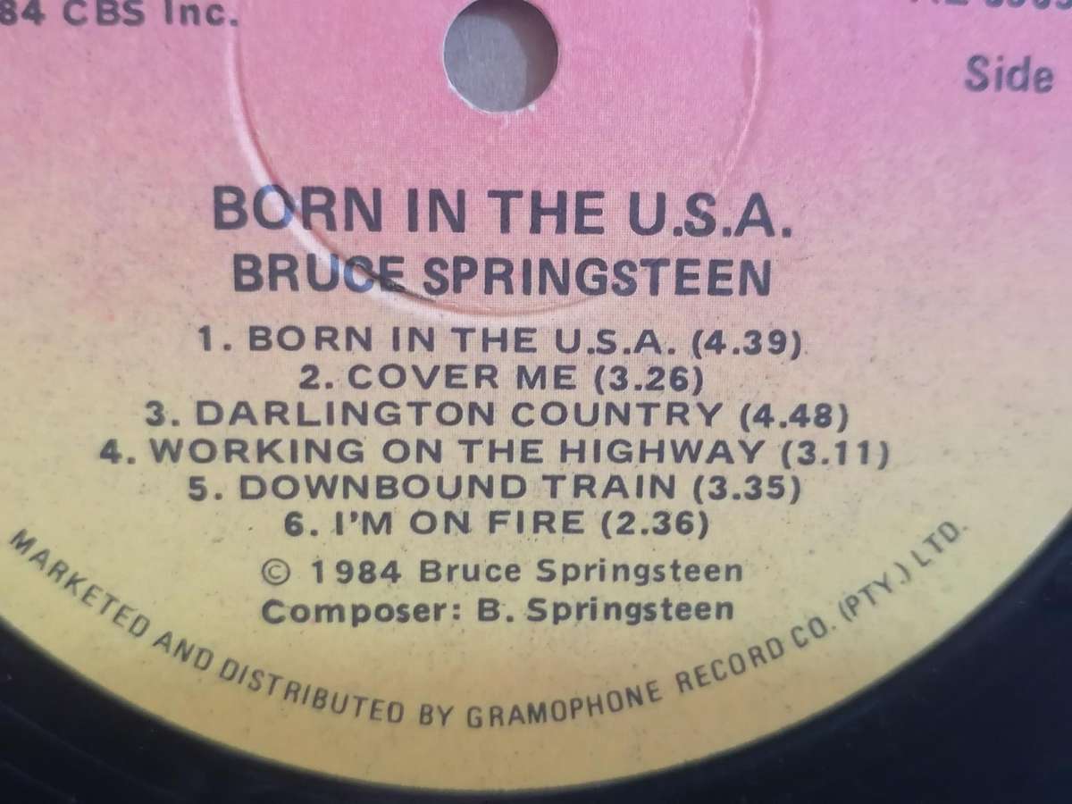 Bruce Springsteen, Born in the USA, vinyl very good.