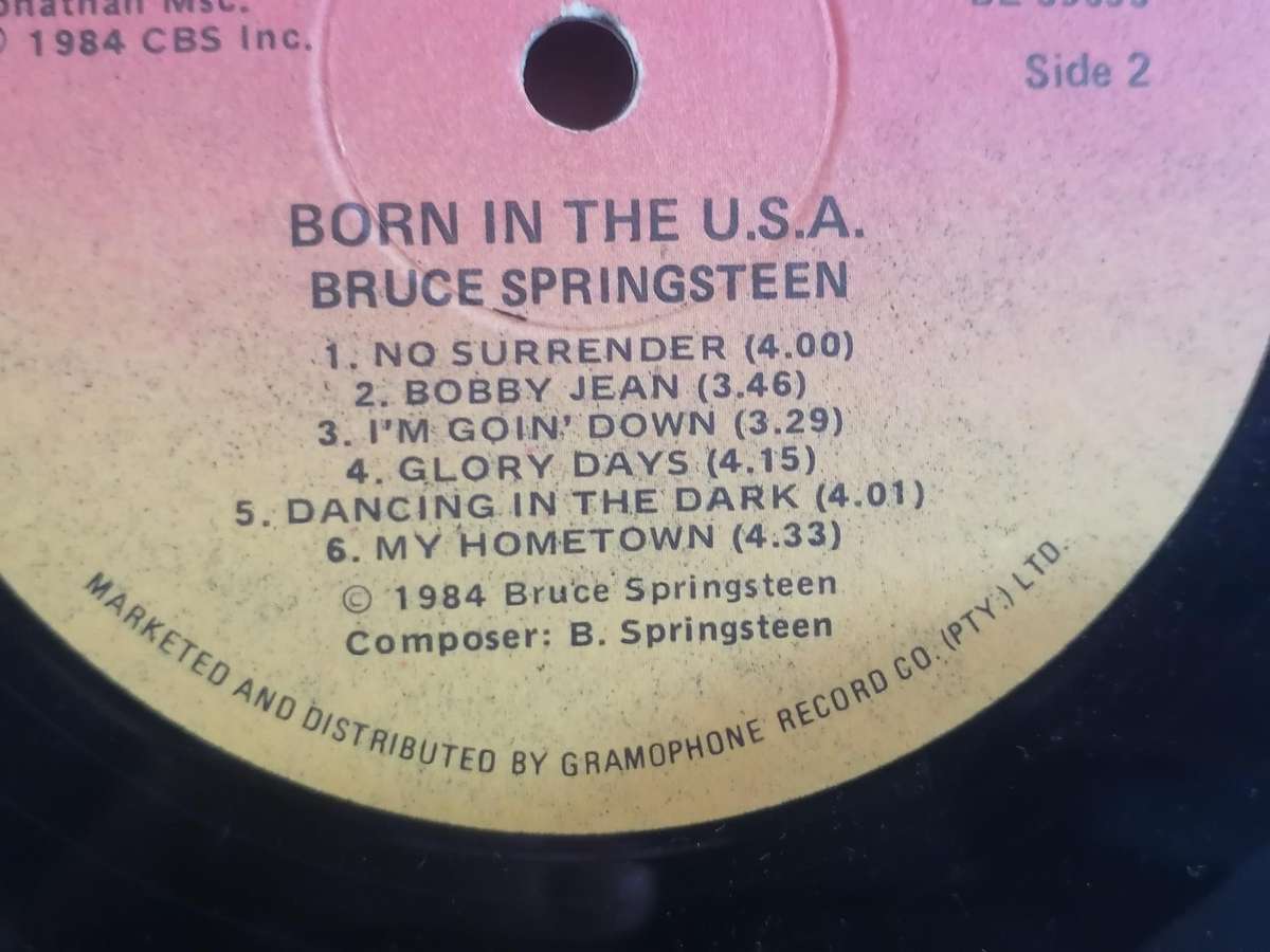 Bruce Springsteen, Born in the USA, vinyl very good.