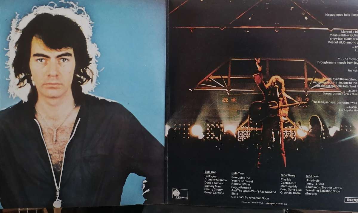 Neil Diamond, Hot August night, Double album, vinyl's mint.