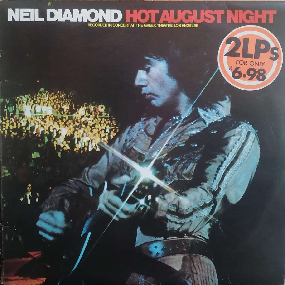 Neil Diamond, Hot August night, Double album, vinyl's very good.