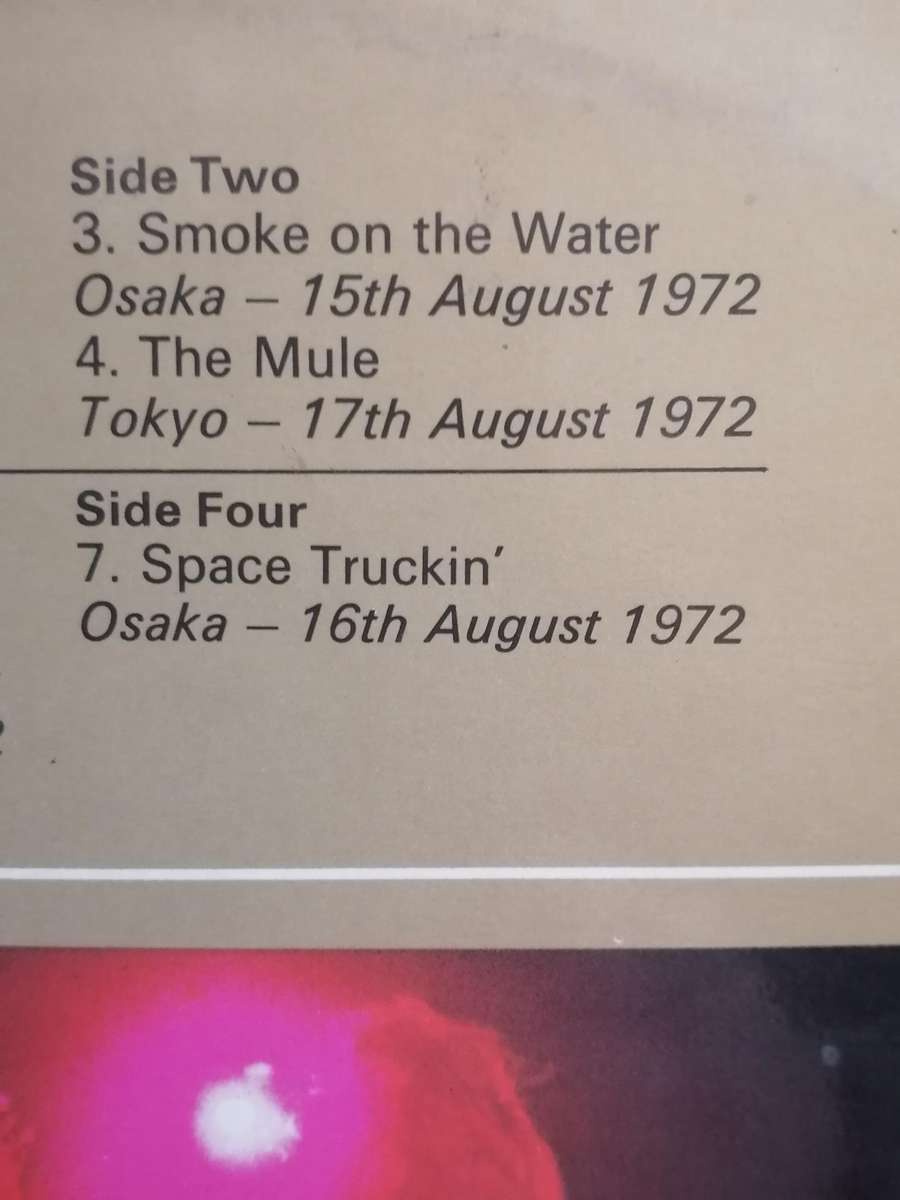 Deep Purple, Made in Japan, double album vinyl's very good-  .