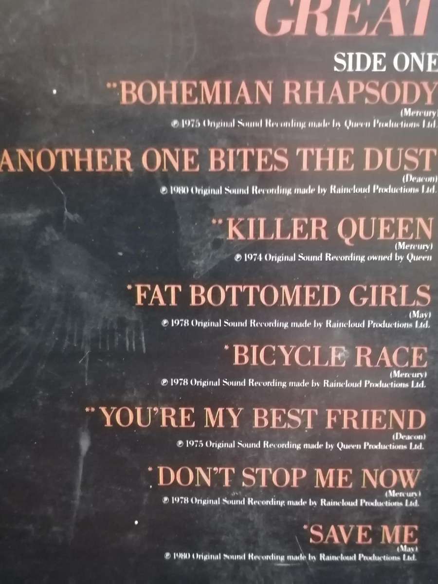 Queen, Greatest Hits, vinyl very good.