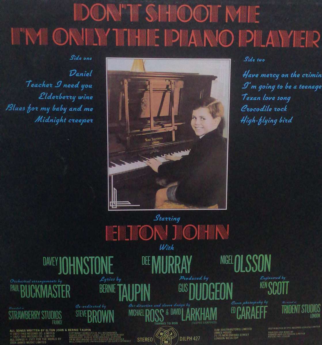 Elton John ,The Piano Player, vinyl very good.