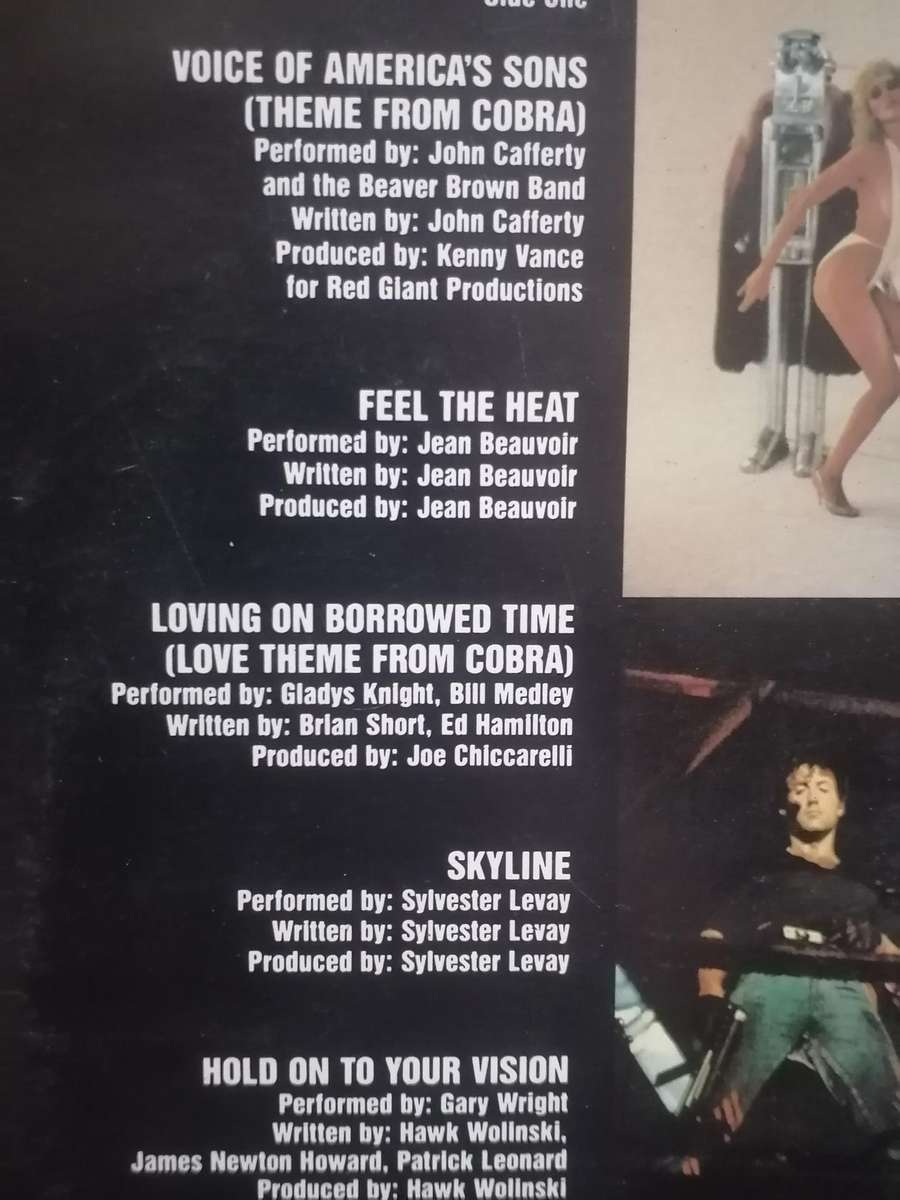 Stallone Cobra, Original picture soundtrack, vinyl very good.