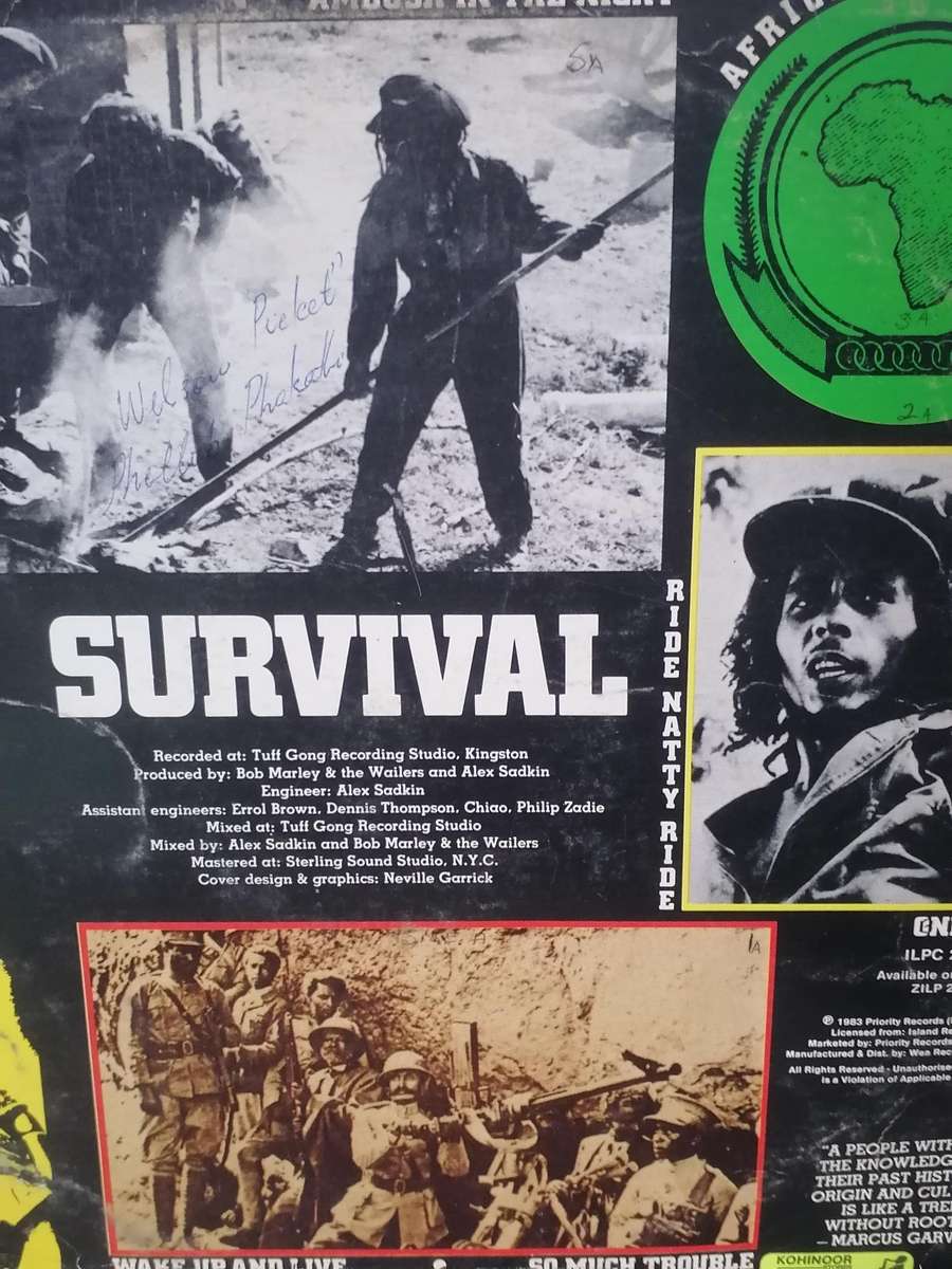 Bob Marley & The Wailers, Survival, vinyl very good.