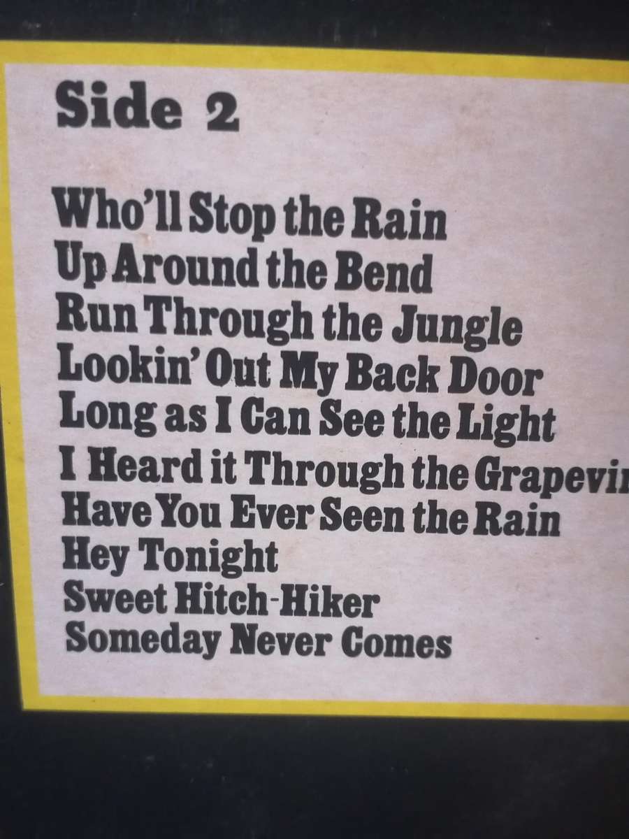 Creedence Clearwater Revival, 20 Greatest hits, vinyl very good.