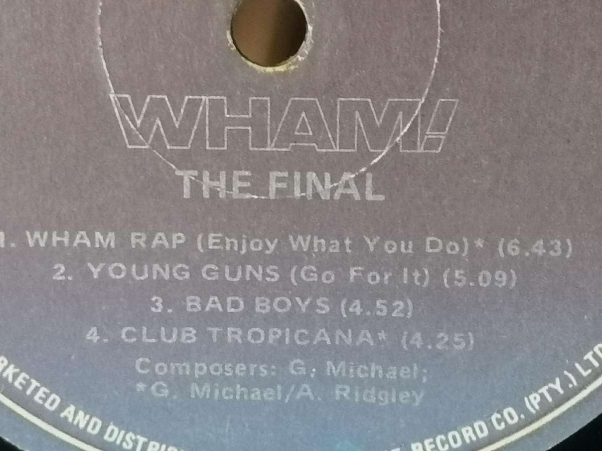 WHAM!, The Final - Double album, vinyl's very good.