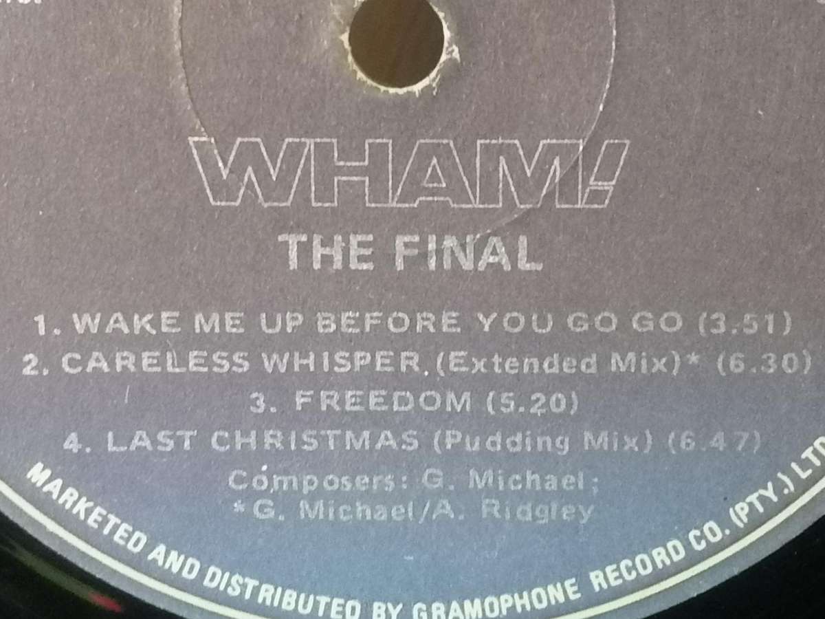 WHAM!, The Final - Double album, vinyl's very good.