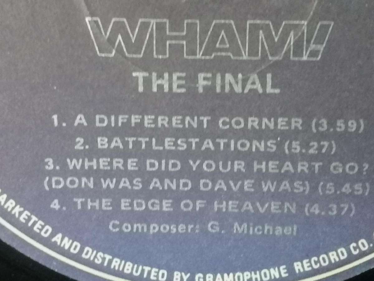 WHAM!, The Final - Double album, vinyl's very good.