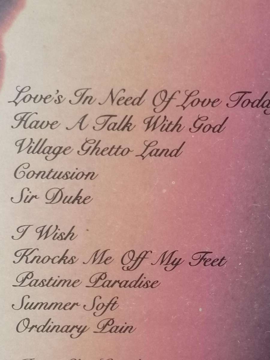 Stevie Wonder, Songs in the Key of Life, double album, vinyl's good+.