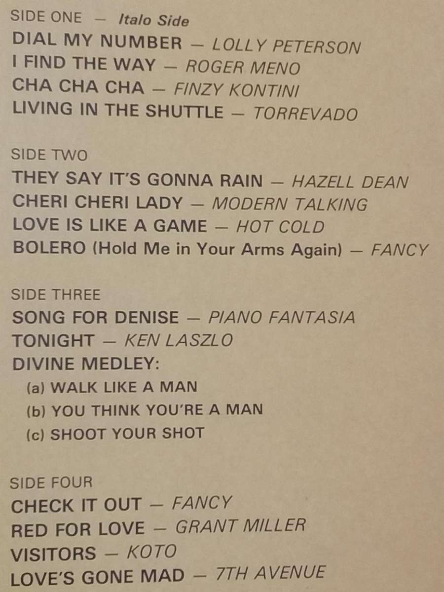 High-energy Non Stop Dance, vol.5, double album, vinyl's very good- .