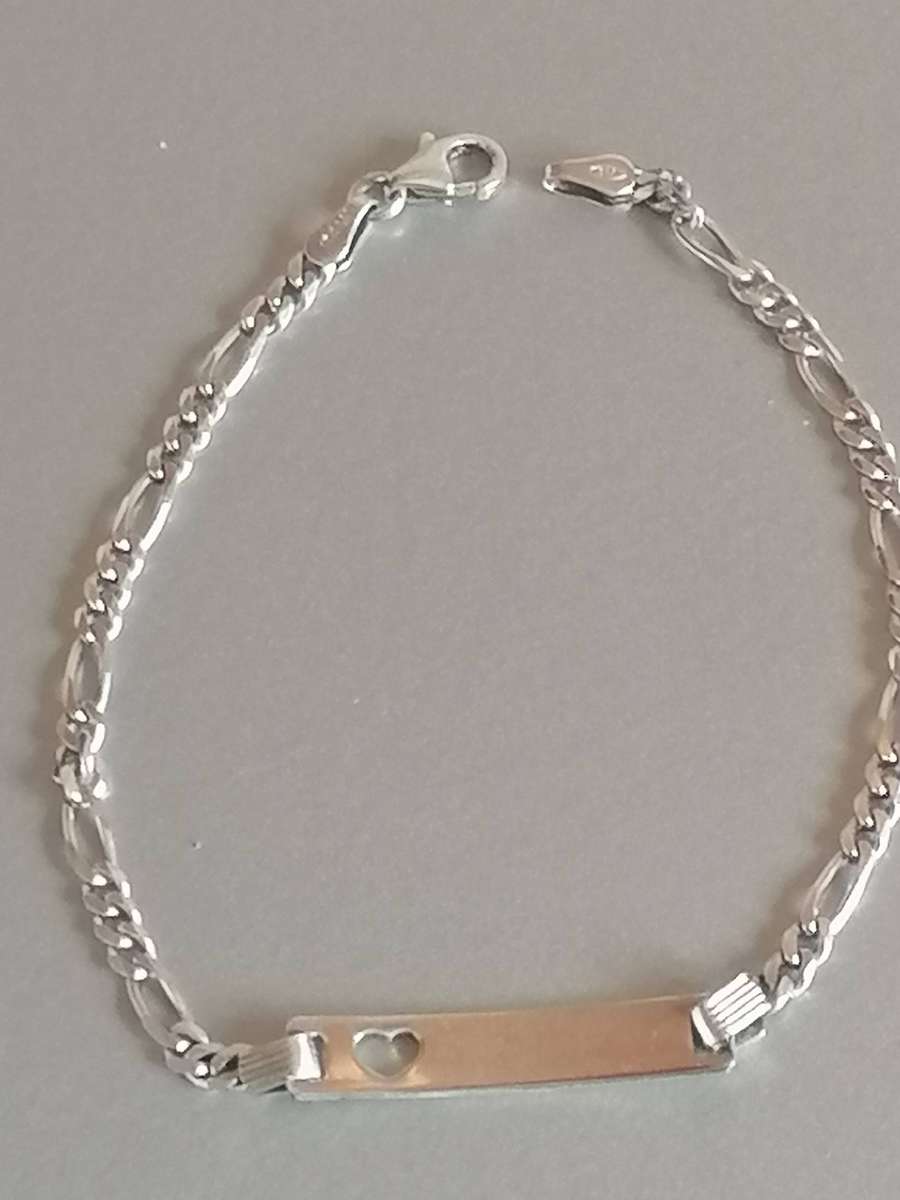 Beautiful 925. silver I.D. Bracelet, 19cm long