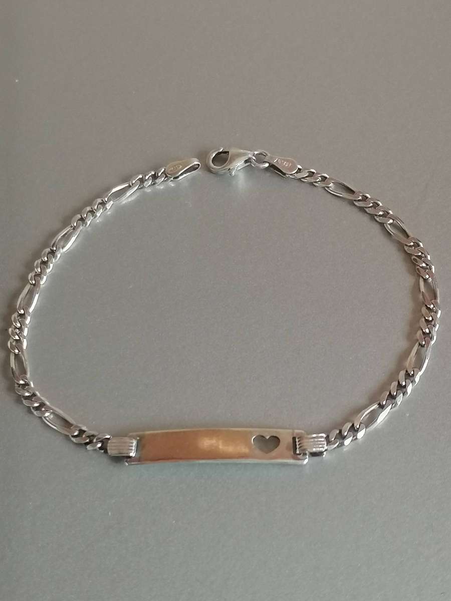 Beautiful 925. silver I.D. Bracelet, 19cm long