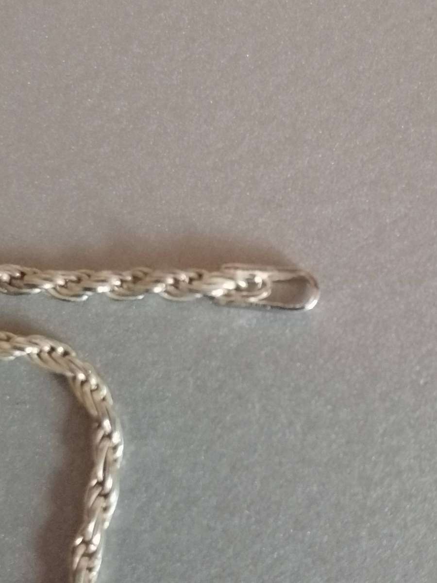 Beautiful 925. silver long rope necklace, 2mm width & 70cm long.