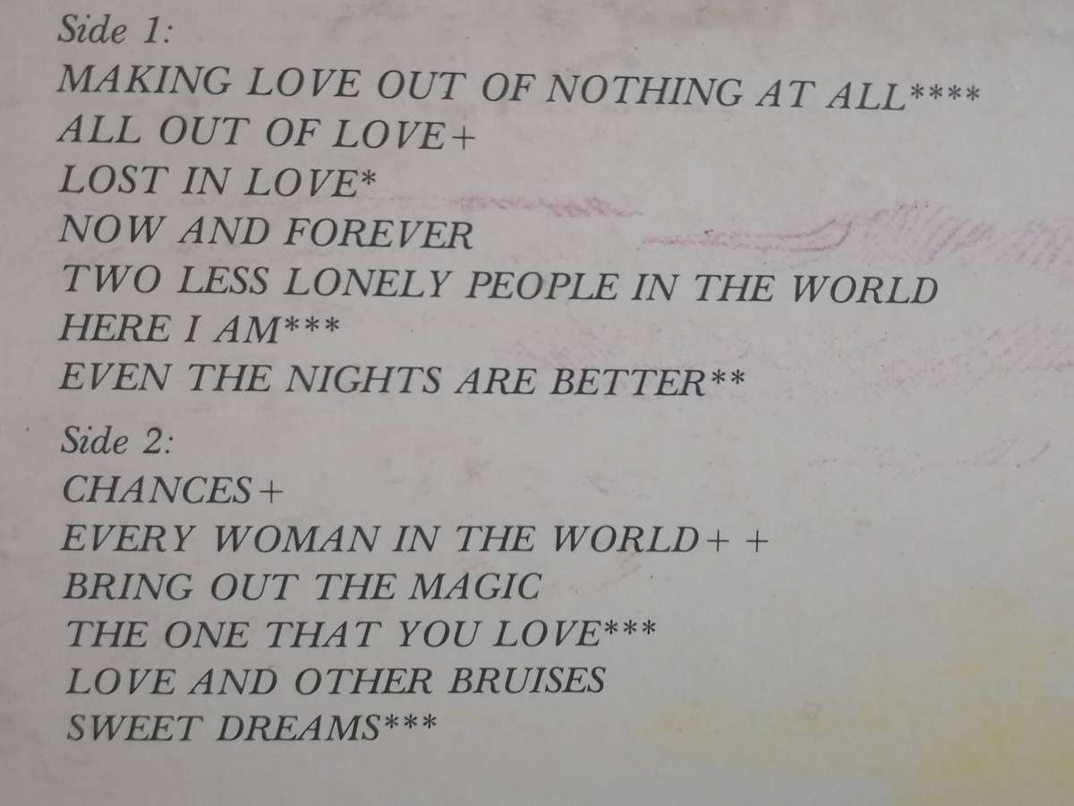 Air Supply, Greatest Hits, vinyl very good.