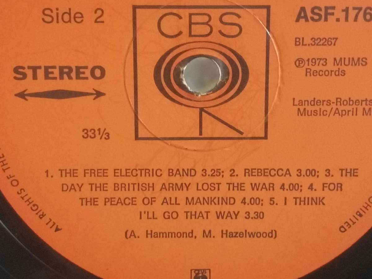 Albert Hammond, The Free Electric Band, Incl. The Peacemaker, vinyl very good+ .