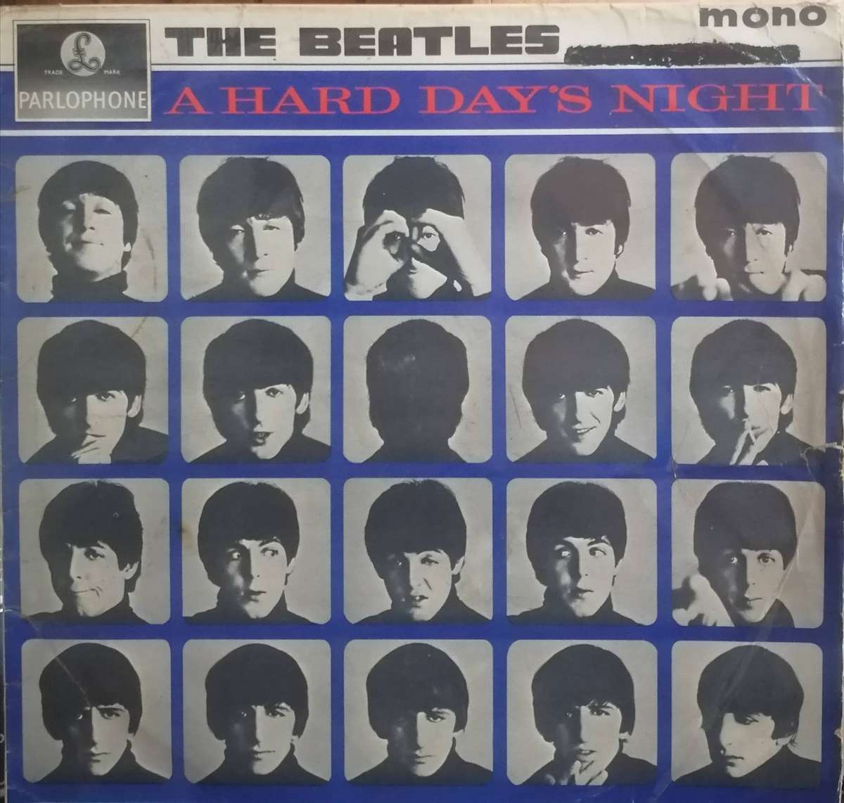 The Beatles, a Hard day's Night, vinyl very good-.