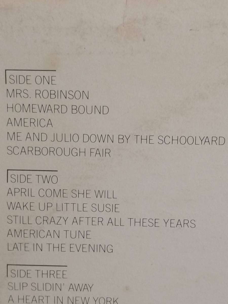 Simon & Garfunkel, Historic Reunion in Central Park, double album, vinyl's very good- .
