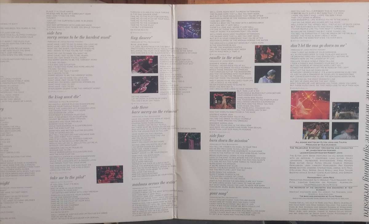 Elton John Live in... Double album, vinyl's very good.