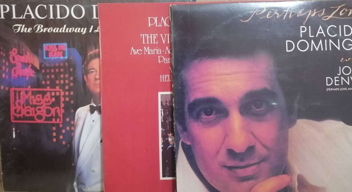 3x Placido Domingo albums, vinyl's excellent to very good.