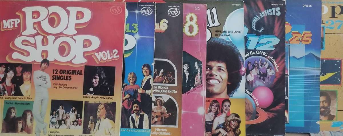 8x Pop Shop albums, vinyl's excellent to very good.