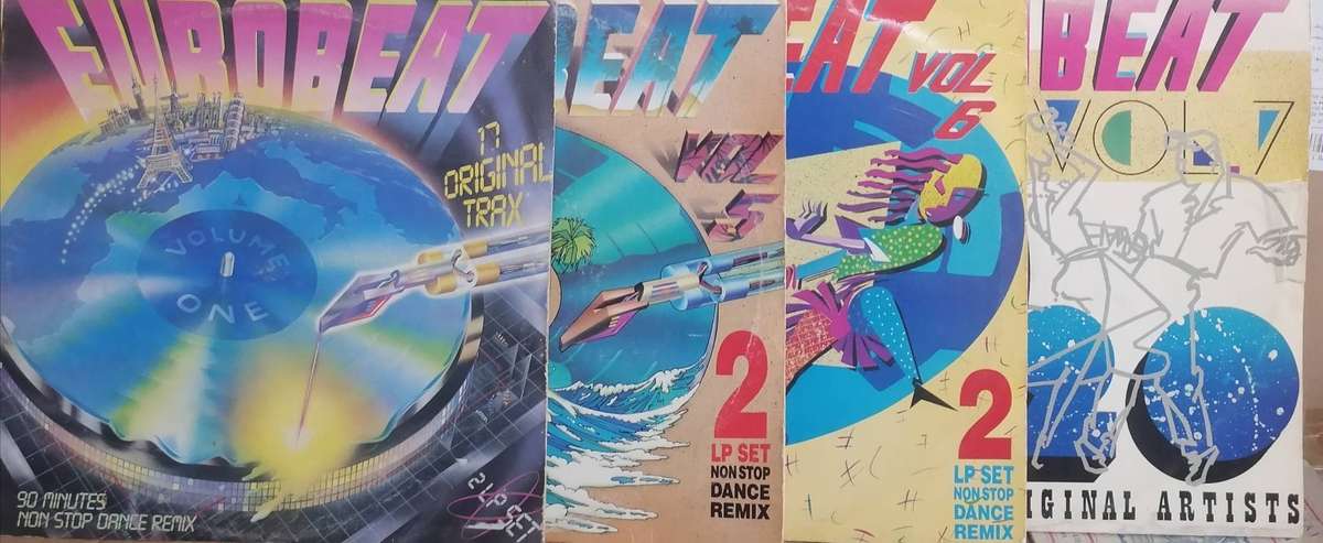 4x Eurobeat albums, vinyl's excellent to very good.