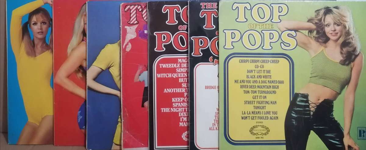 7x Top of the Pop albums, vinyl's excellent to very good.