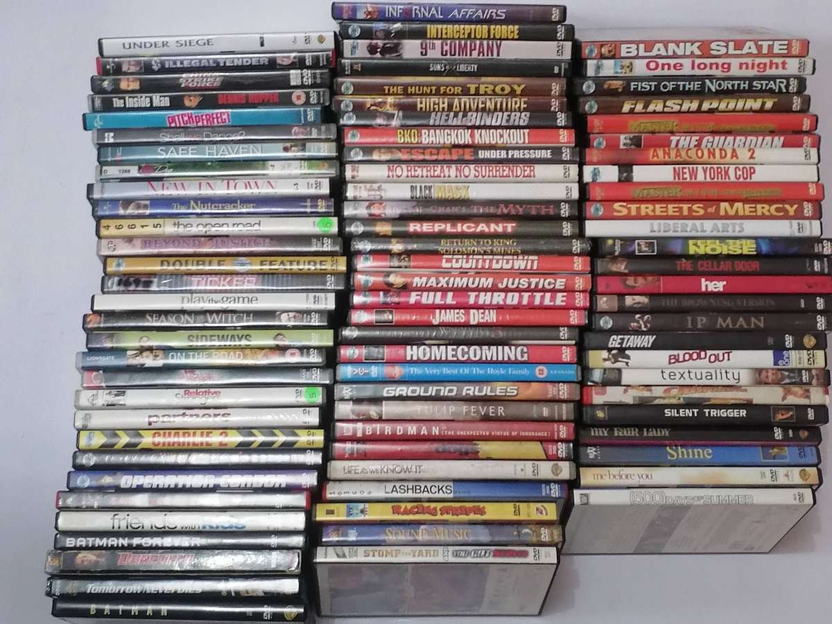 85x original Top DVD movies, very good condition, Bid is for all.