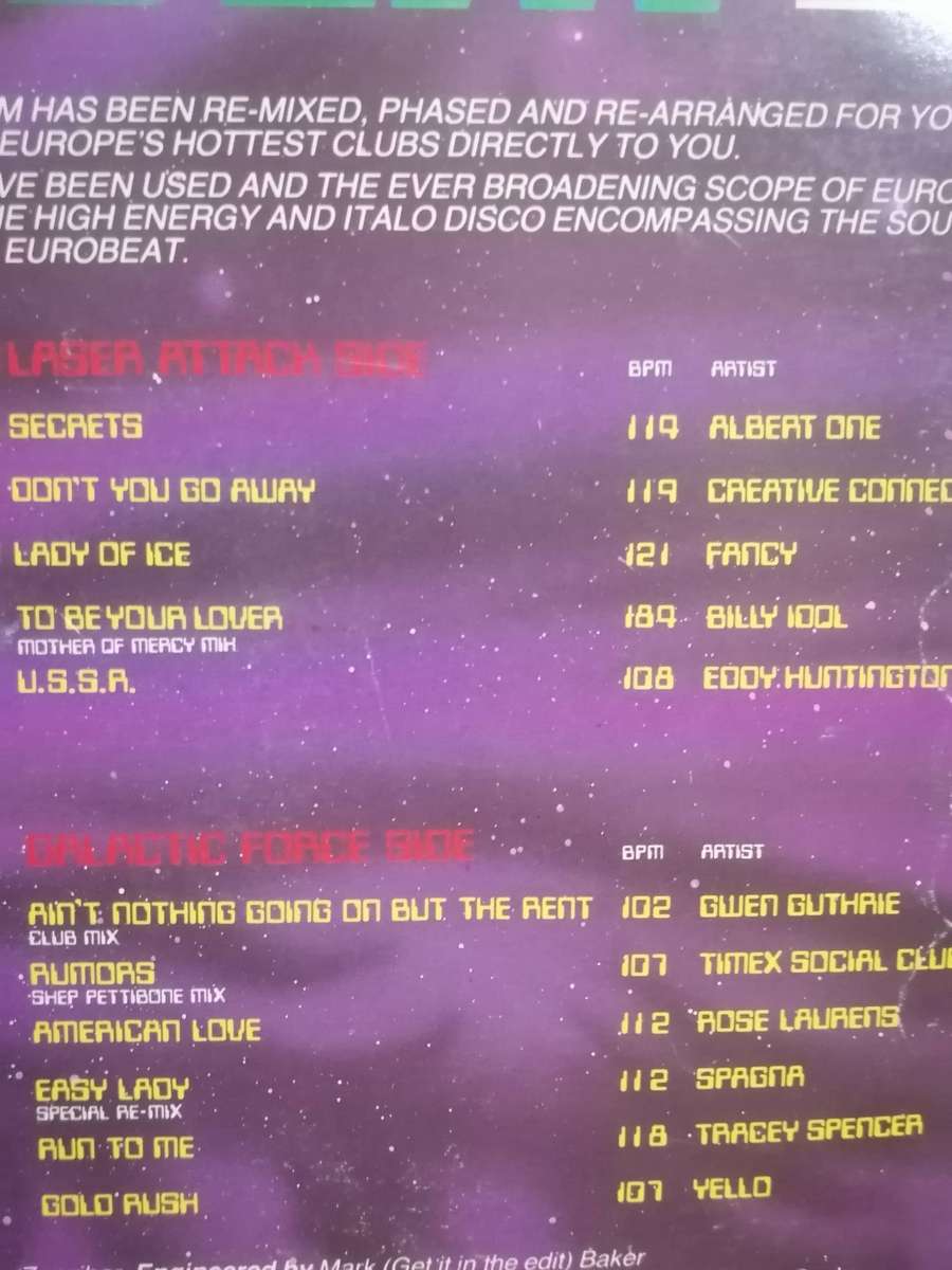 Eurobeat Vol.2, Double album, viny'sl very good.