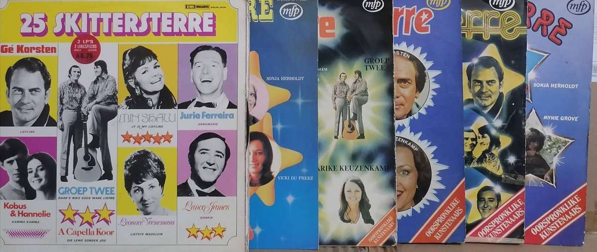 6x Skittersterre albums, vinyl's mostly very good.