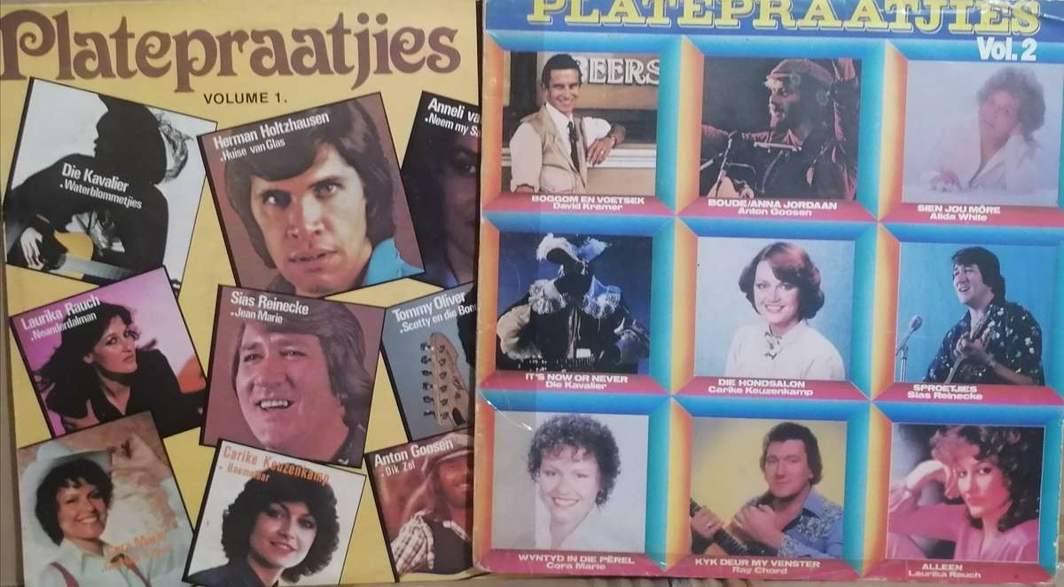 2x Platepraatjies albums, Vol.1 & 2, vinyl's very good+ & very good.