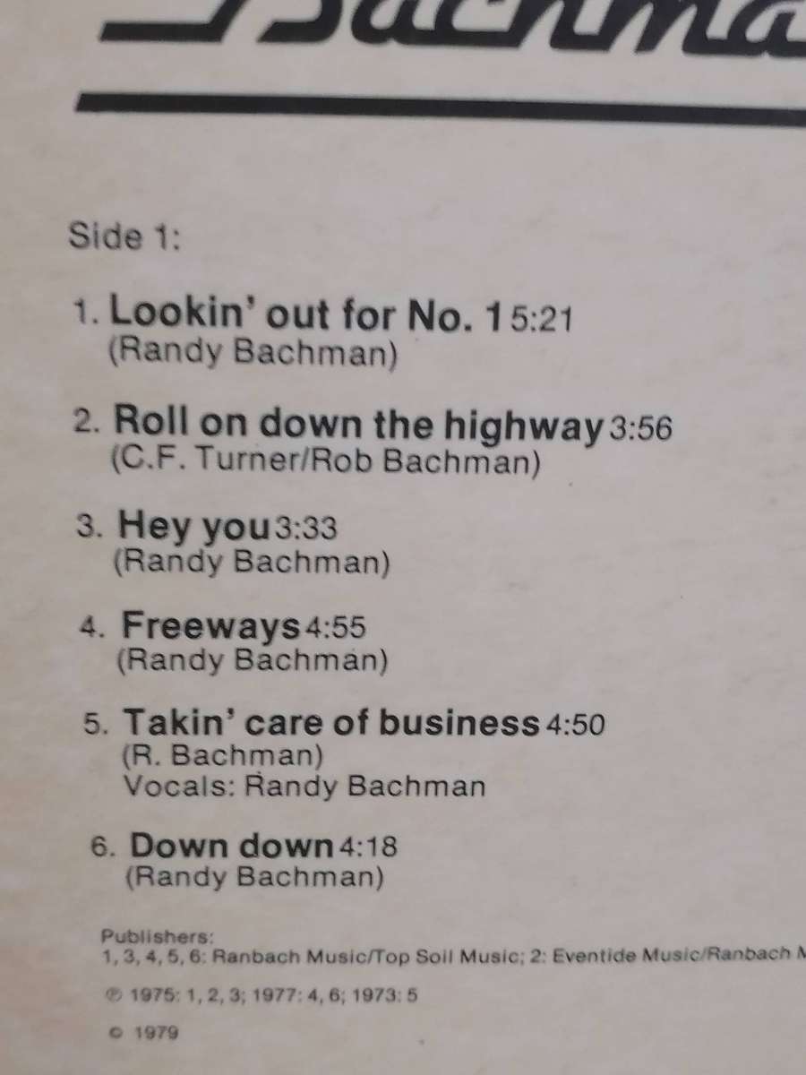 Bachman Turner Overdrive, Greatest hits, vinyl good+ .