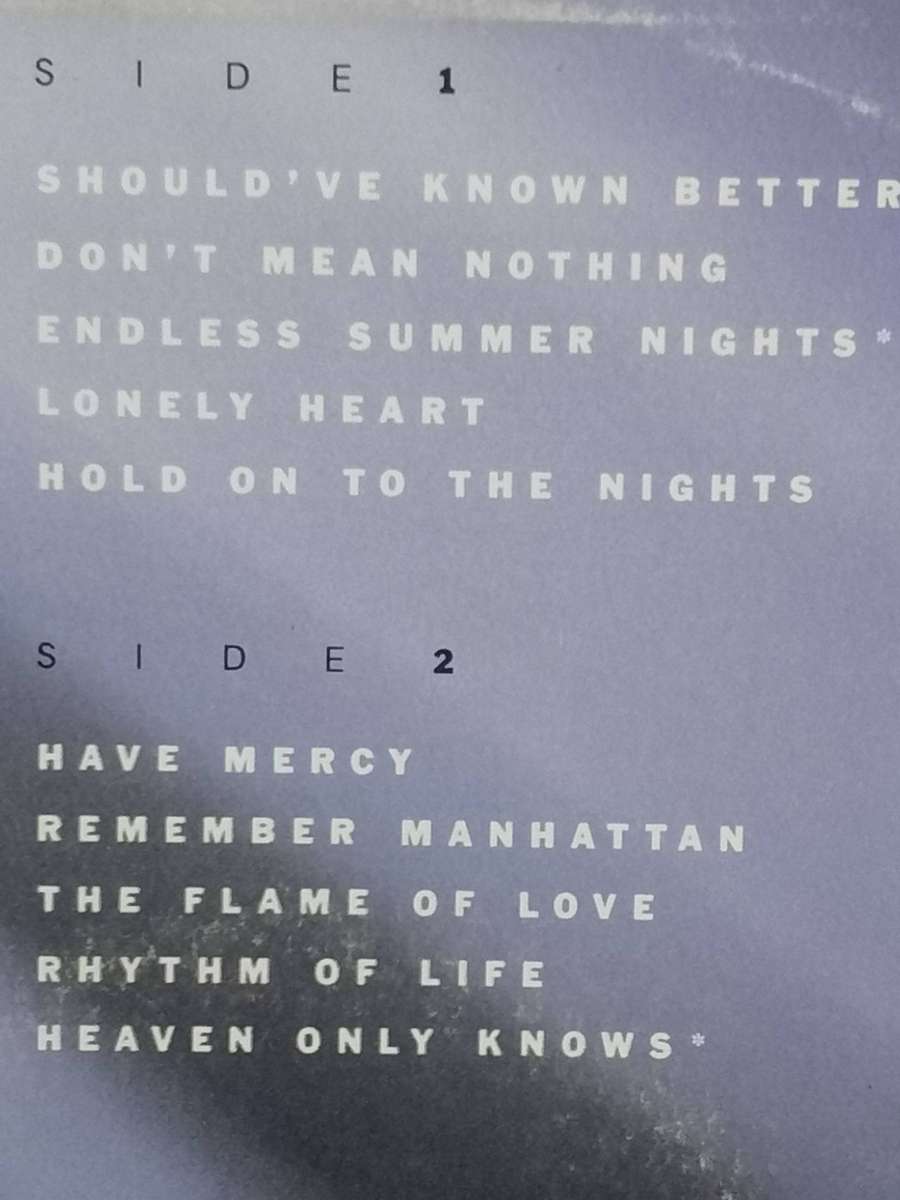 Richard Marx, vinyl very good.