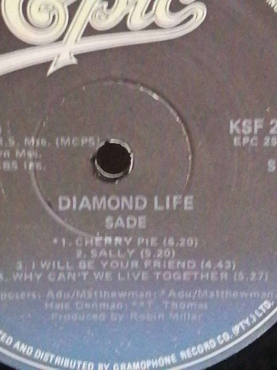 Sade, Diamond Life, vinyl very good.