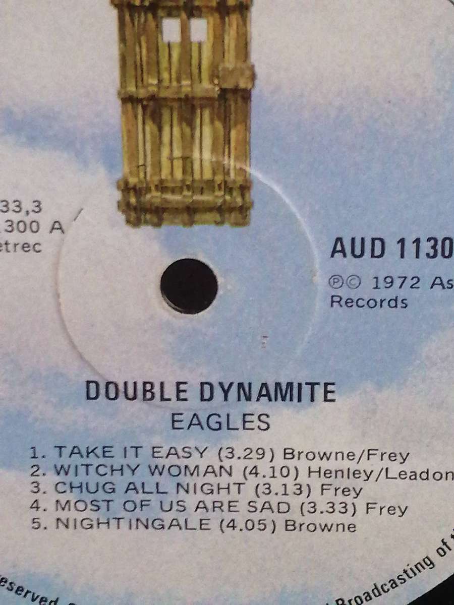 Eagles, Double Dynamite, double album, vinyl's very good.