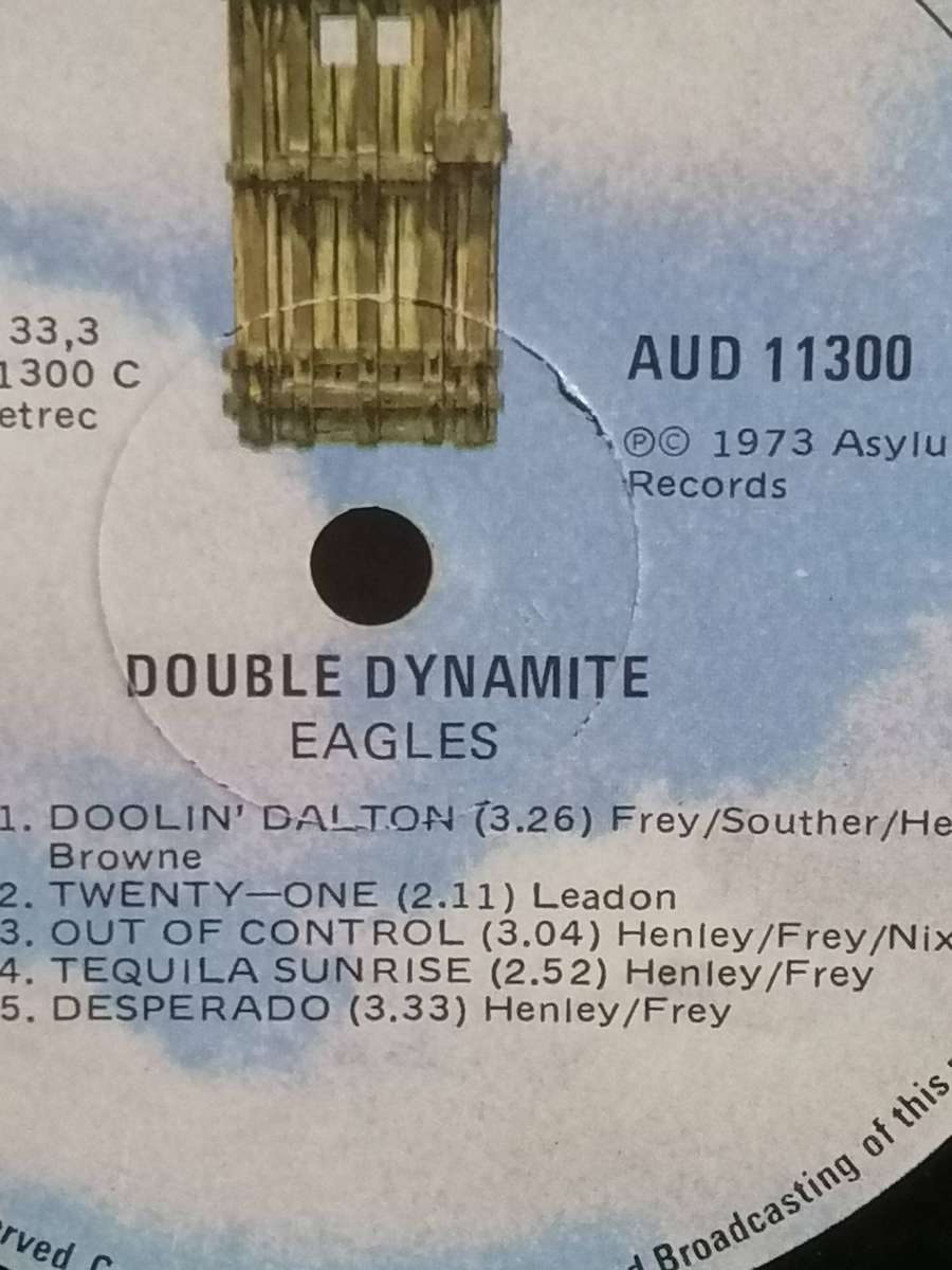 Eagles, Double Dynamite, double album, vinyl's very good.