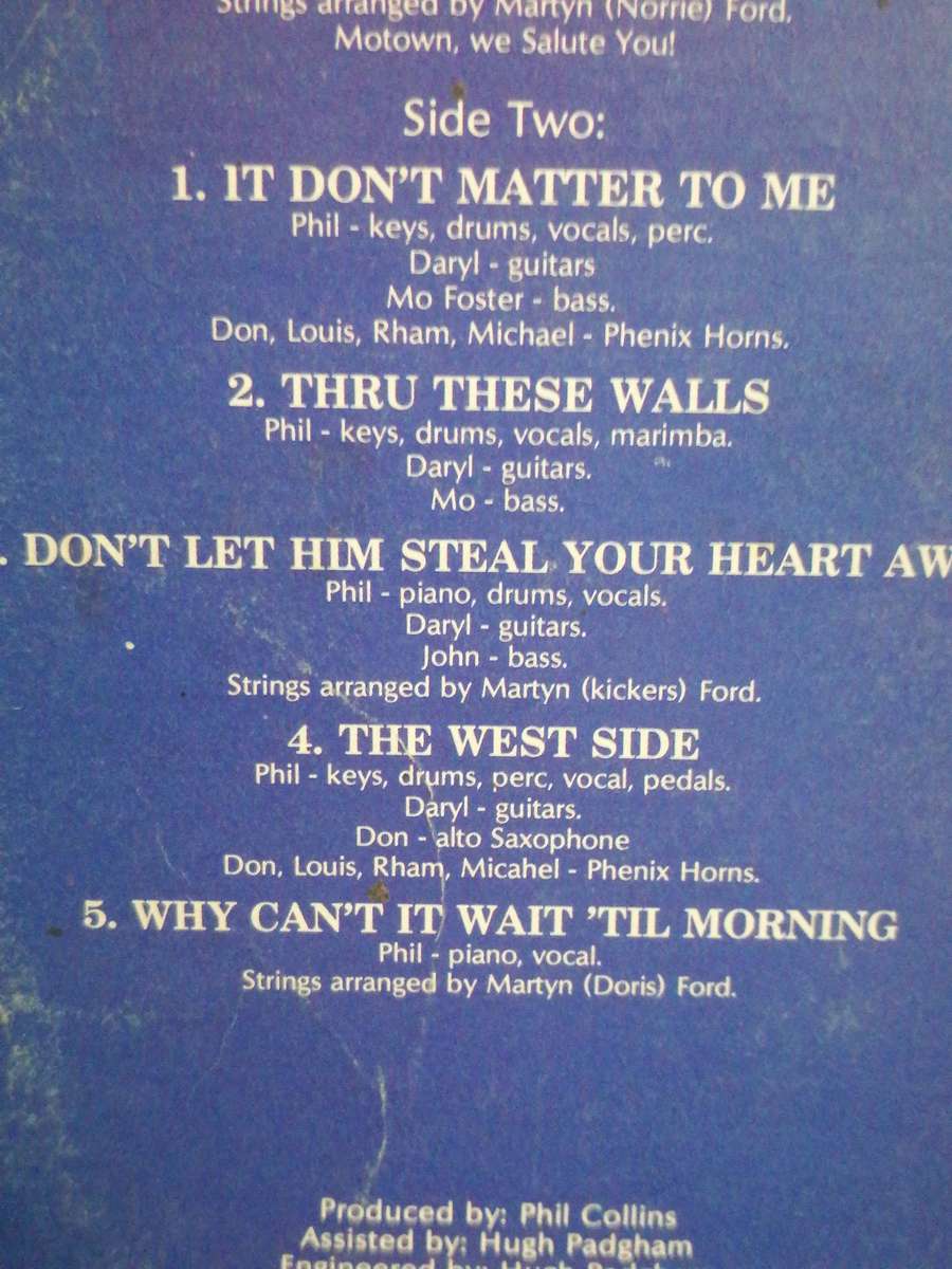 Phil Collins, Hello I must be Going, vinyl very good.