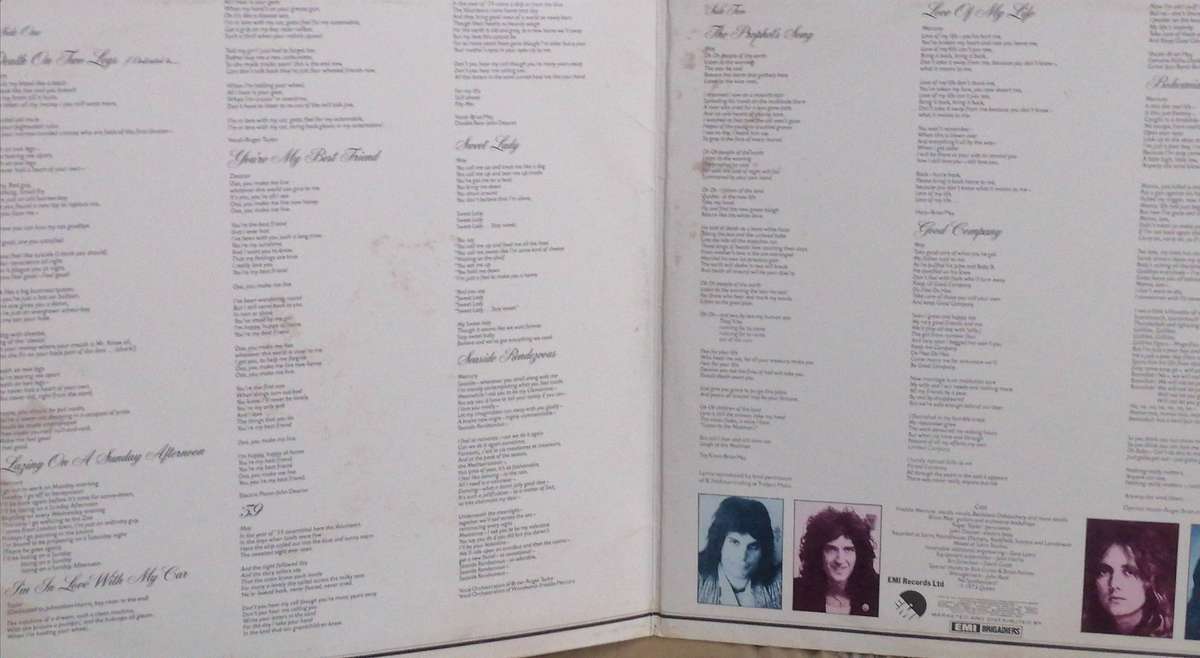 Queen, A Night at the Opera, vinyl very good+ .