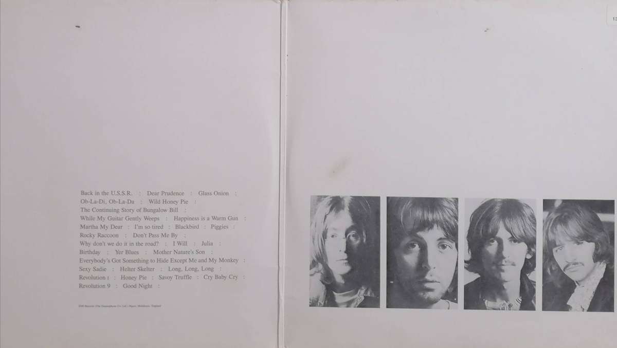 The Beatles, White album,  double album, vinyl's excellent & good.